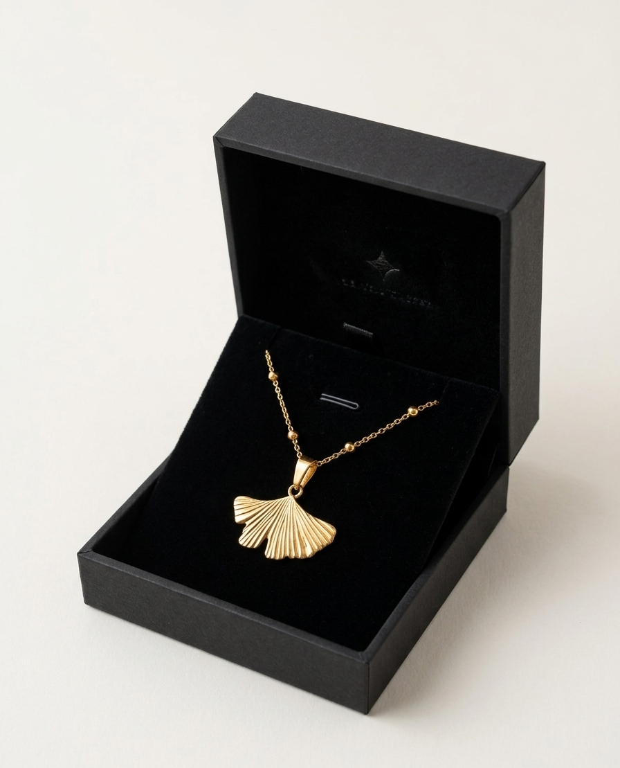 Golden Ginkgo Necklace