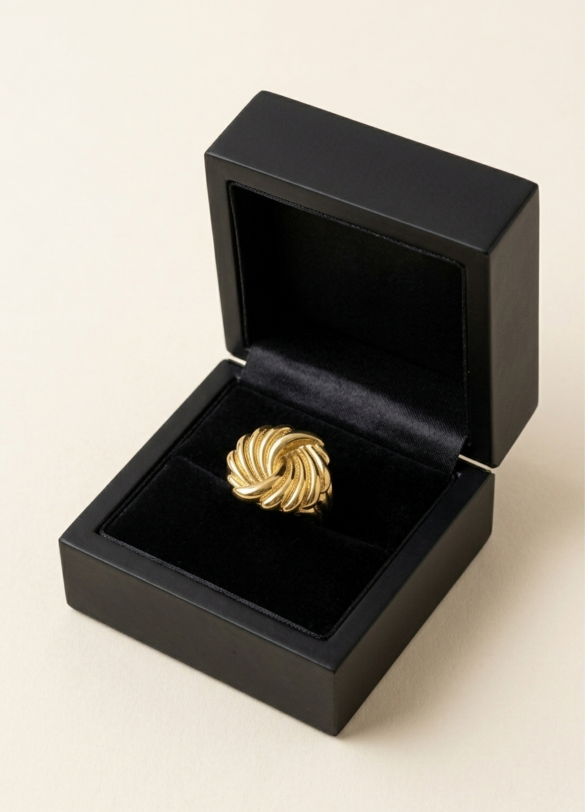 Golden Swirl Ring