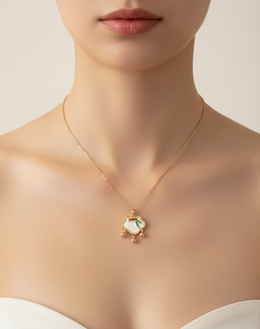 Golden Ghungroo Charm Necklace