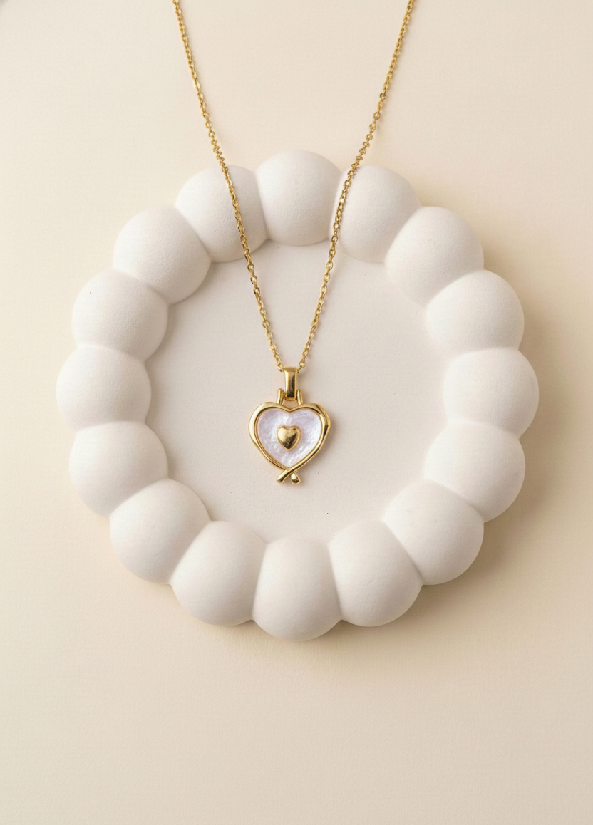 Golden Aura Heart Necklace