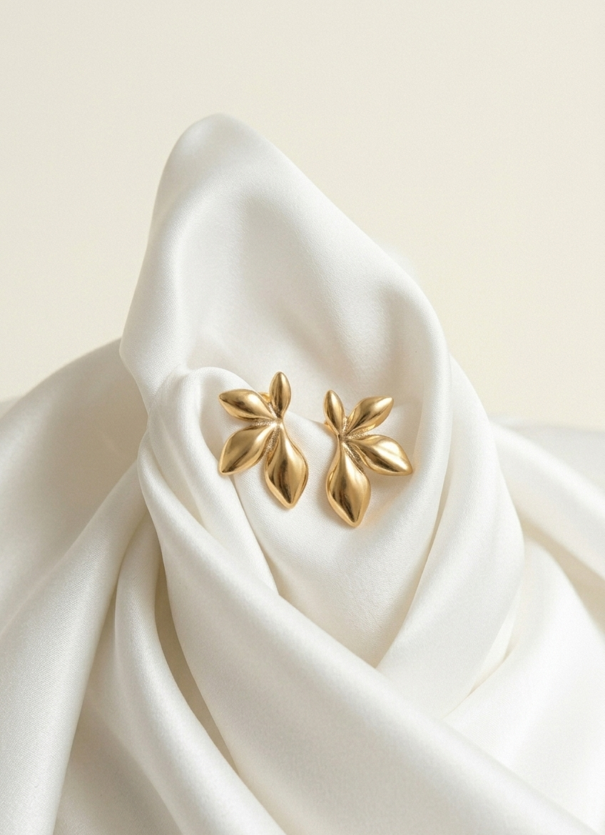 Half Leaf Glow Earrings