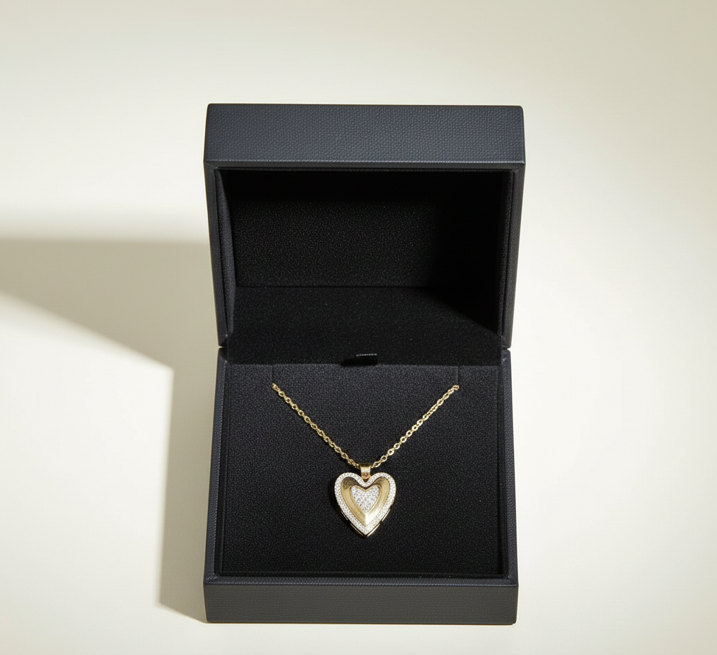 Crystal Heart Glow Necklace