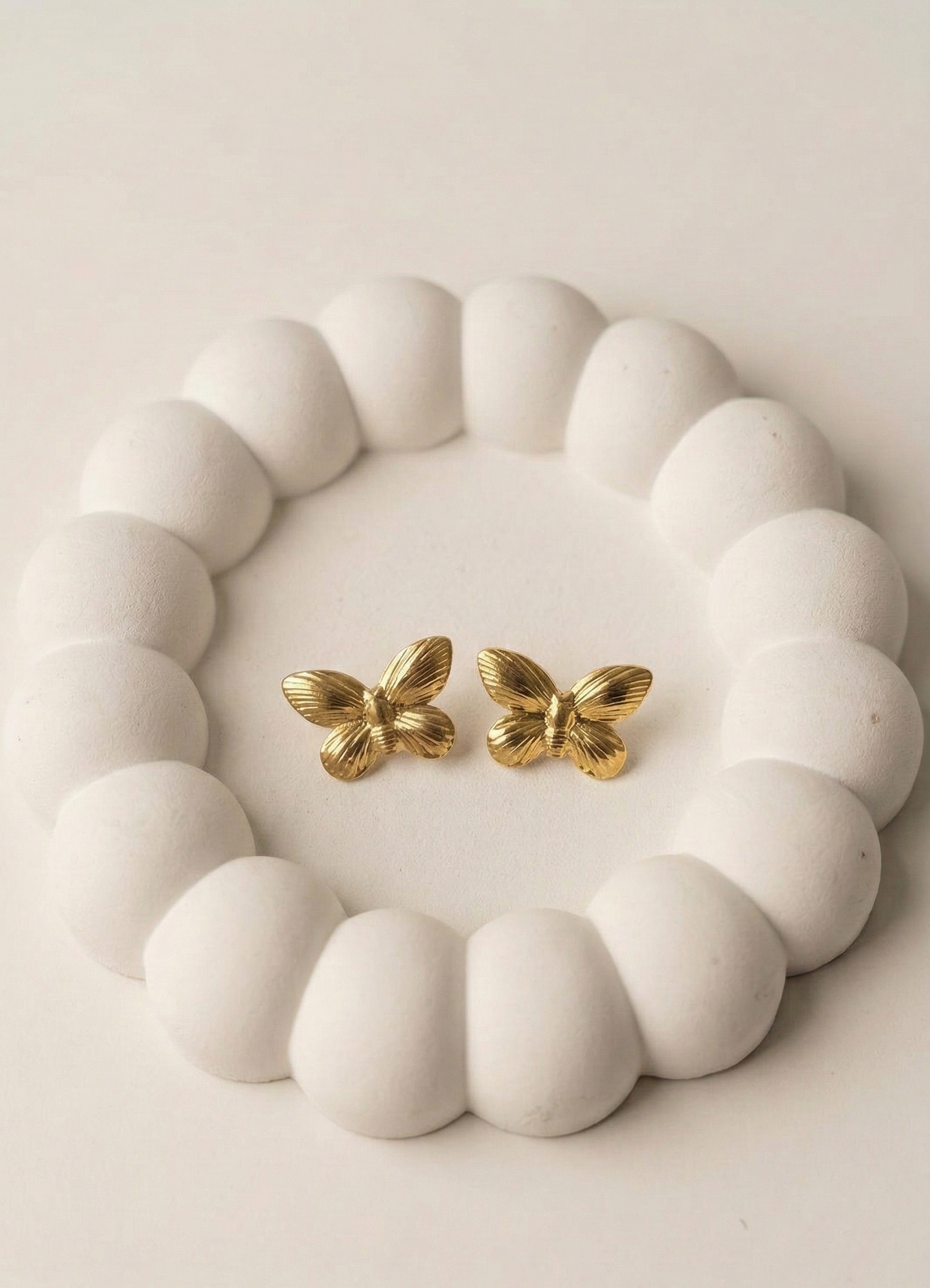 Mini Butterfly Charm Hoops