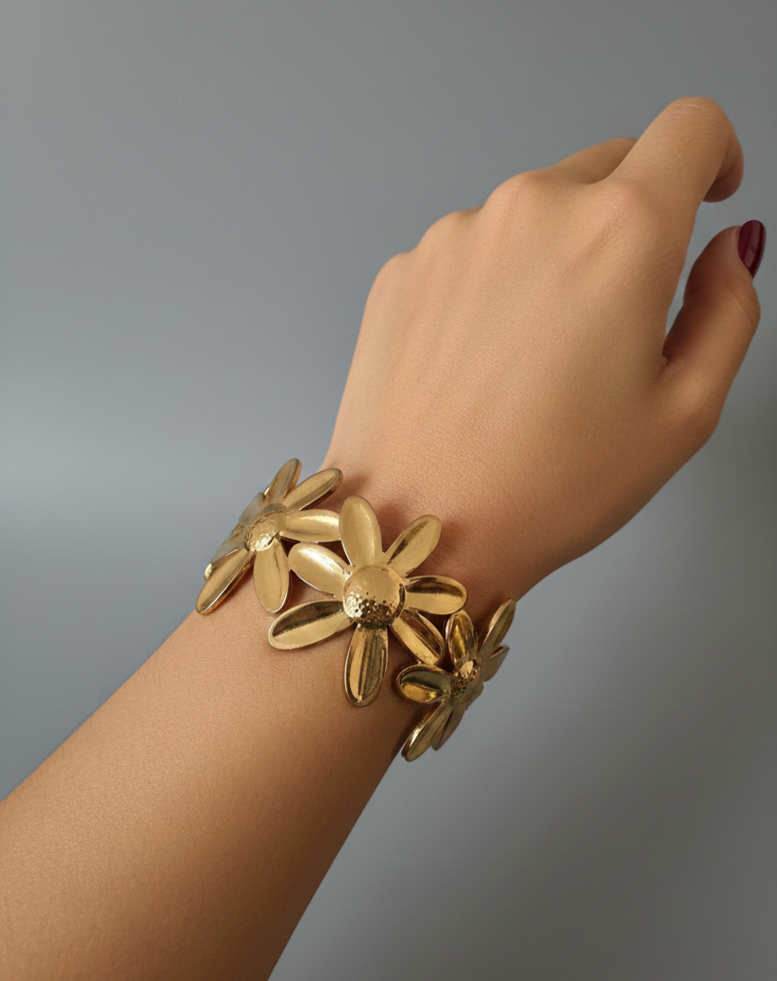 Golden Sunflower Glow Bracelet