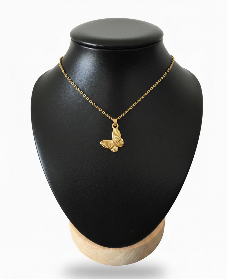Golden Butterfly Pendant Chain