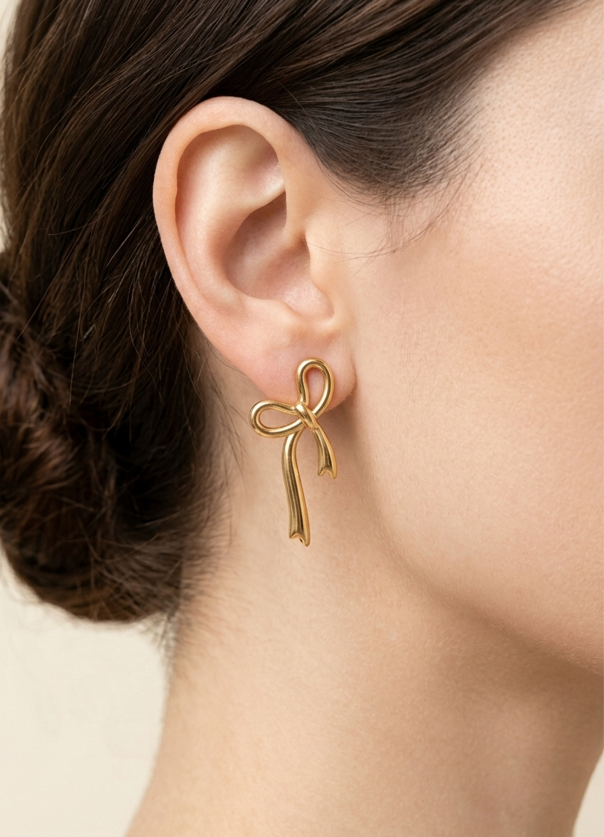 Luxe Bow Drop Earrings
