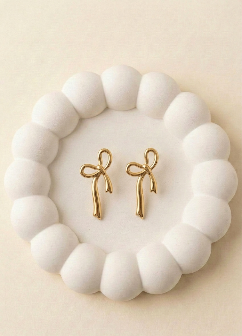 Luxe Bow Drop Earrings