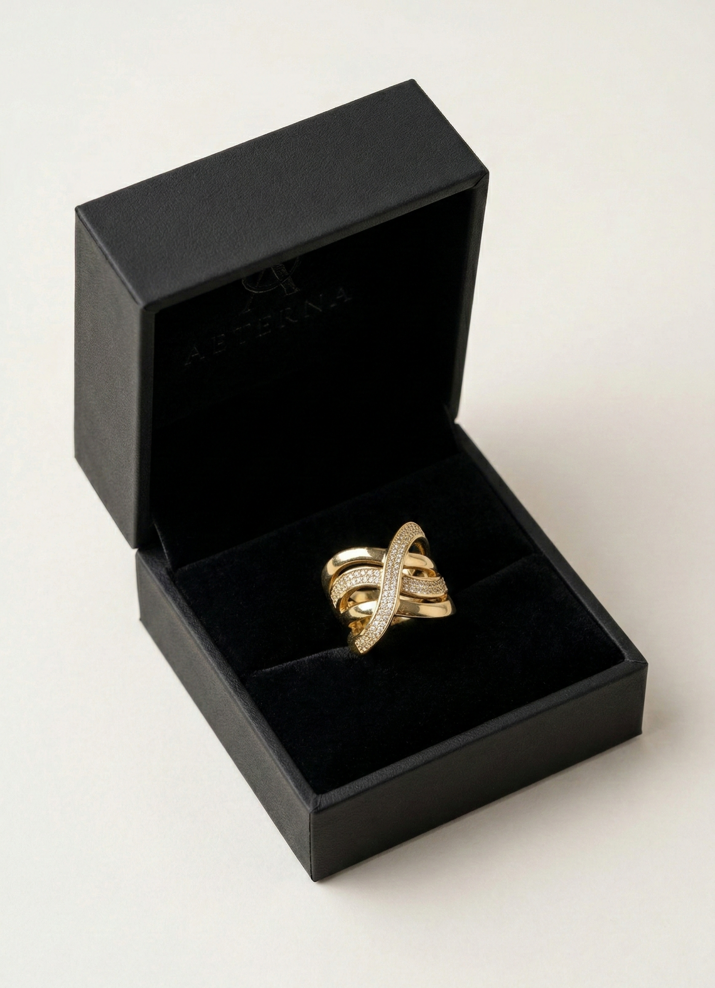 Diamond Criss Cross Ring