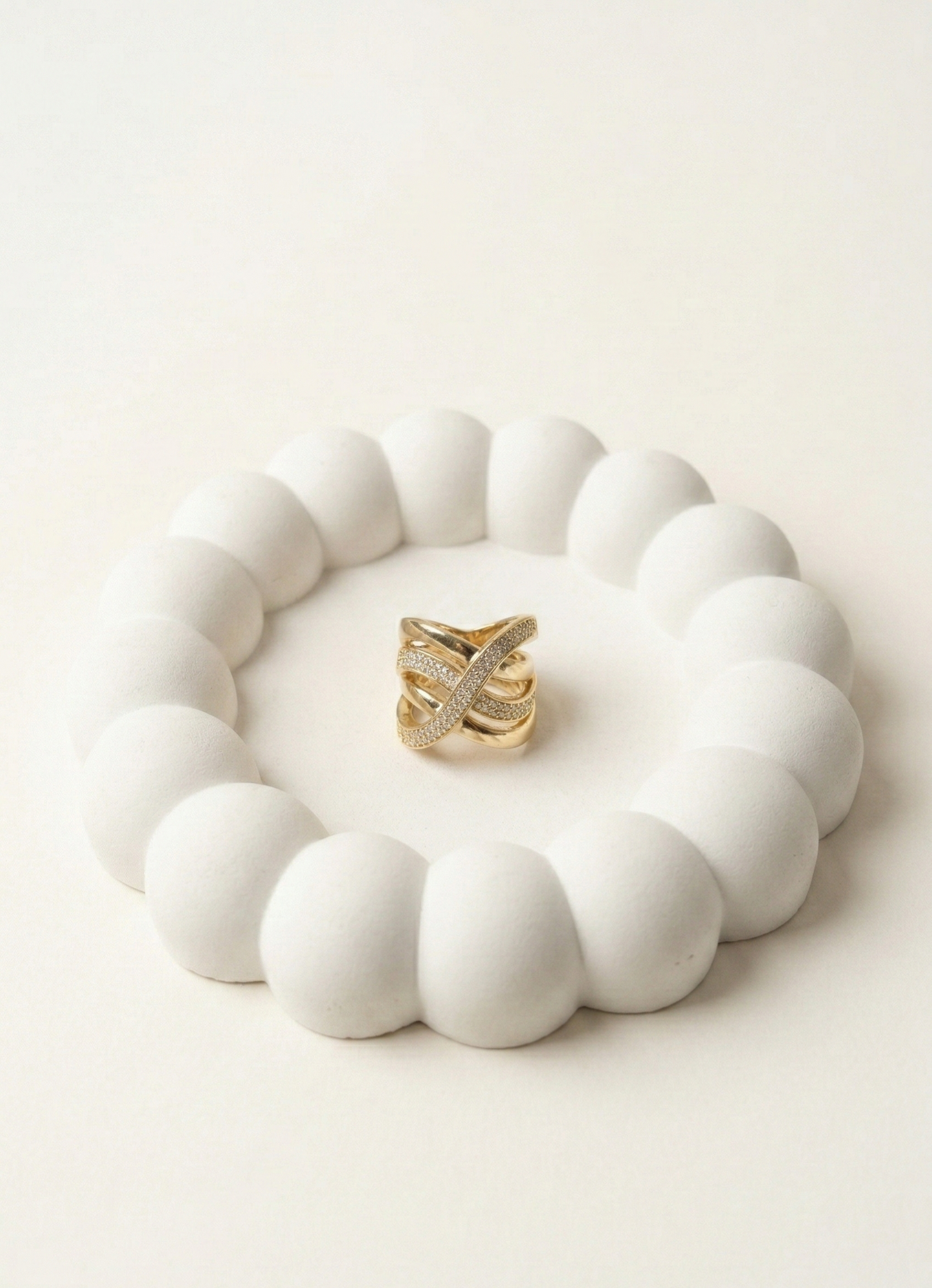 Diamond Criss Cross Ring