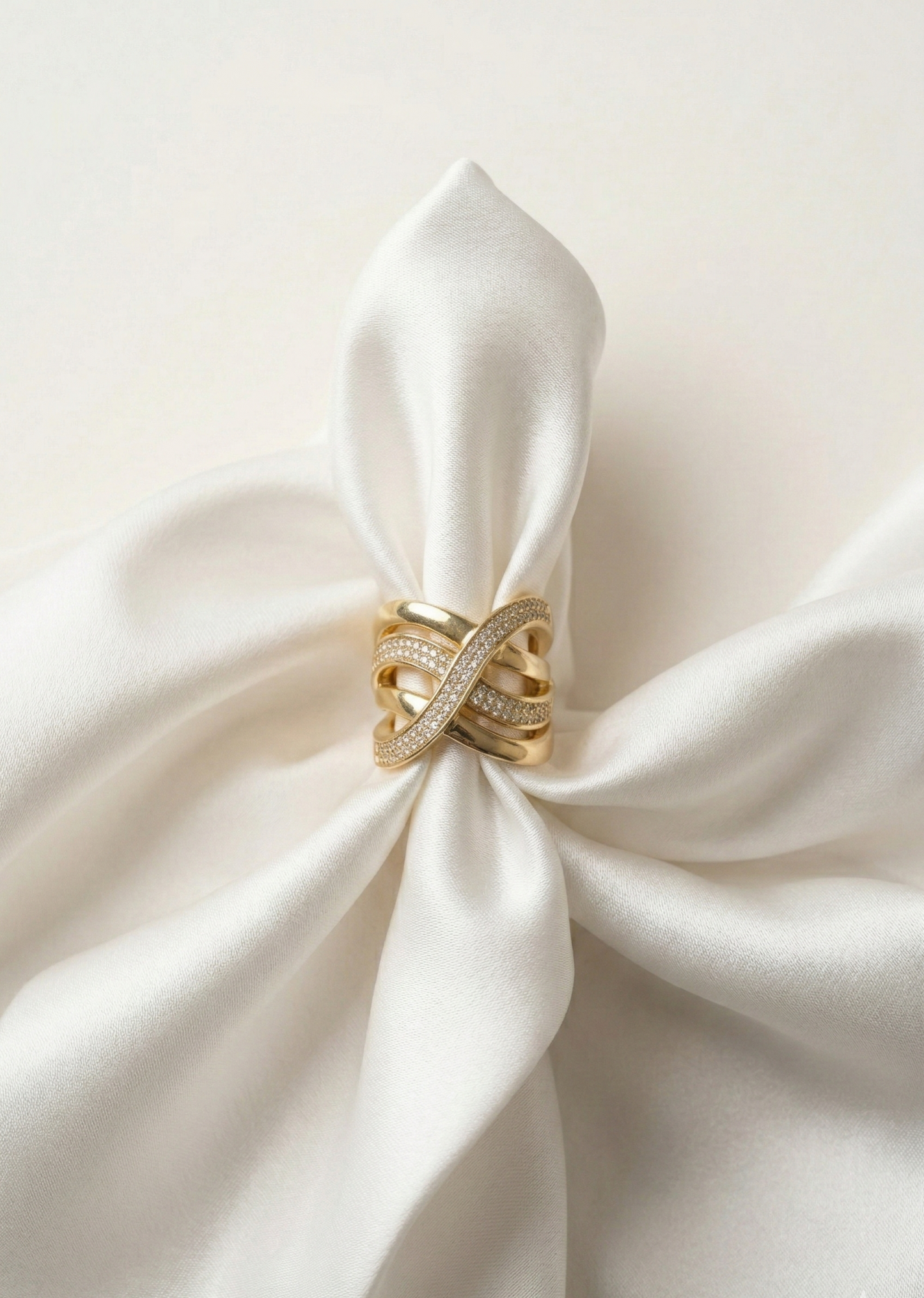 Diamond Criss Cross Ring