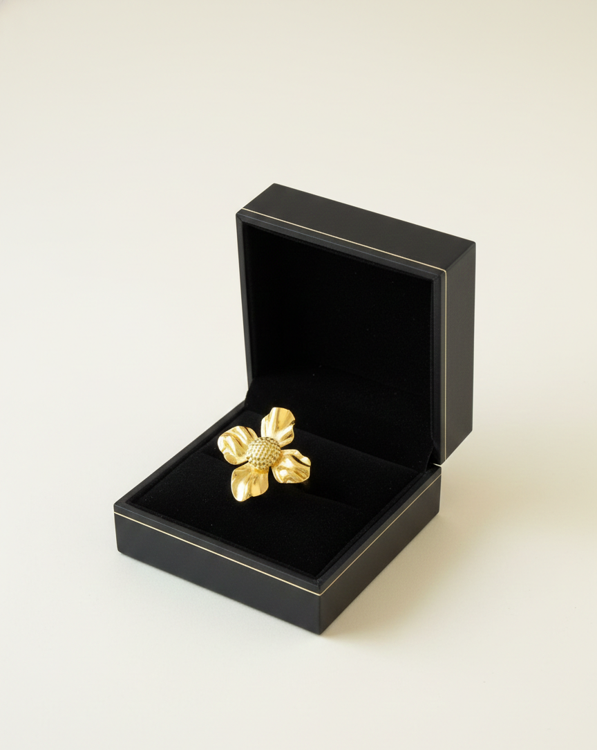 Golden Blossom Ring