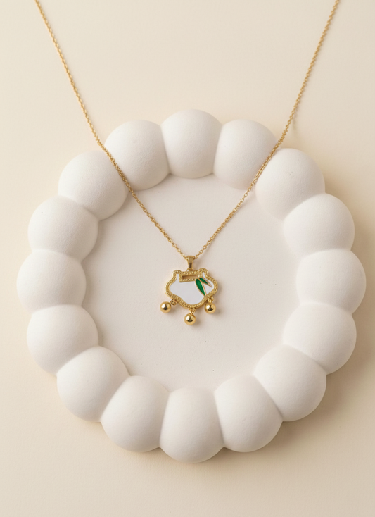 Golden Ghungroo Charm Necklace