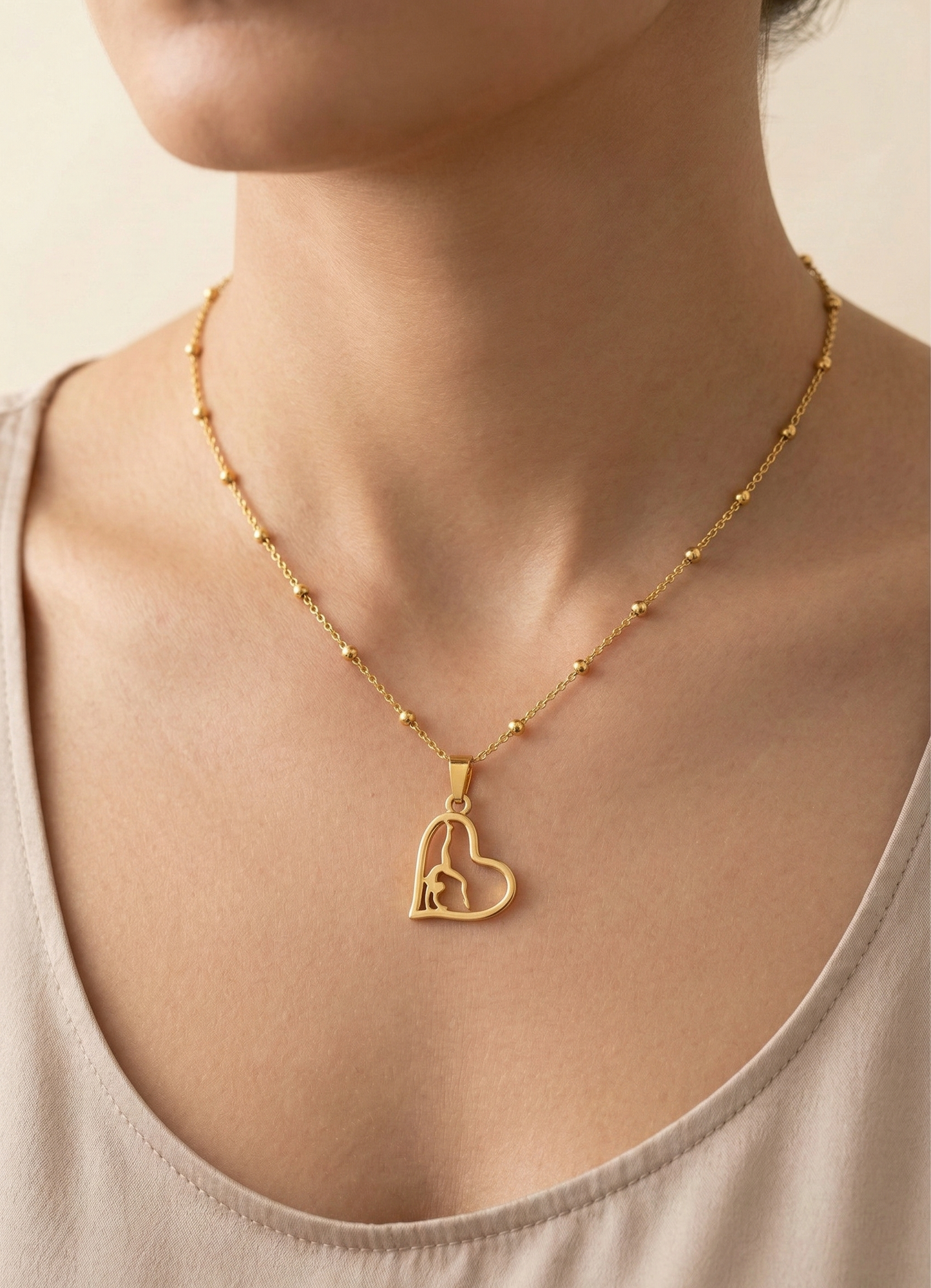Golden Embrace Heart Necklace