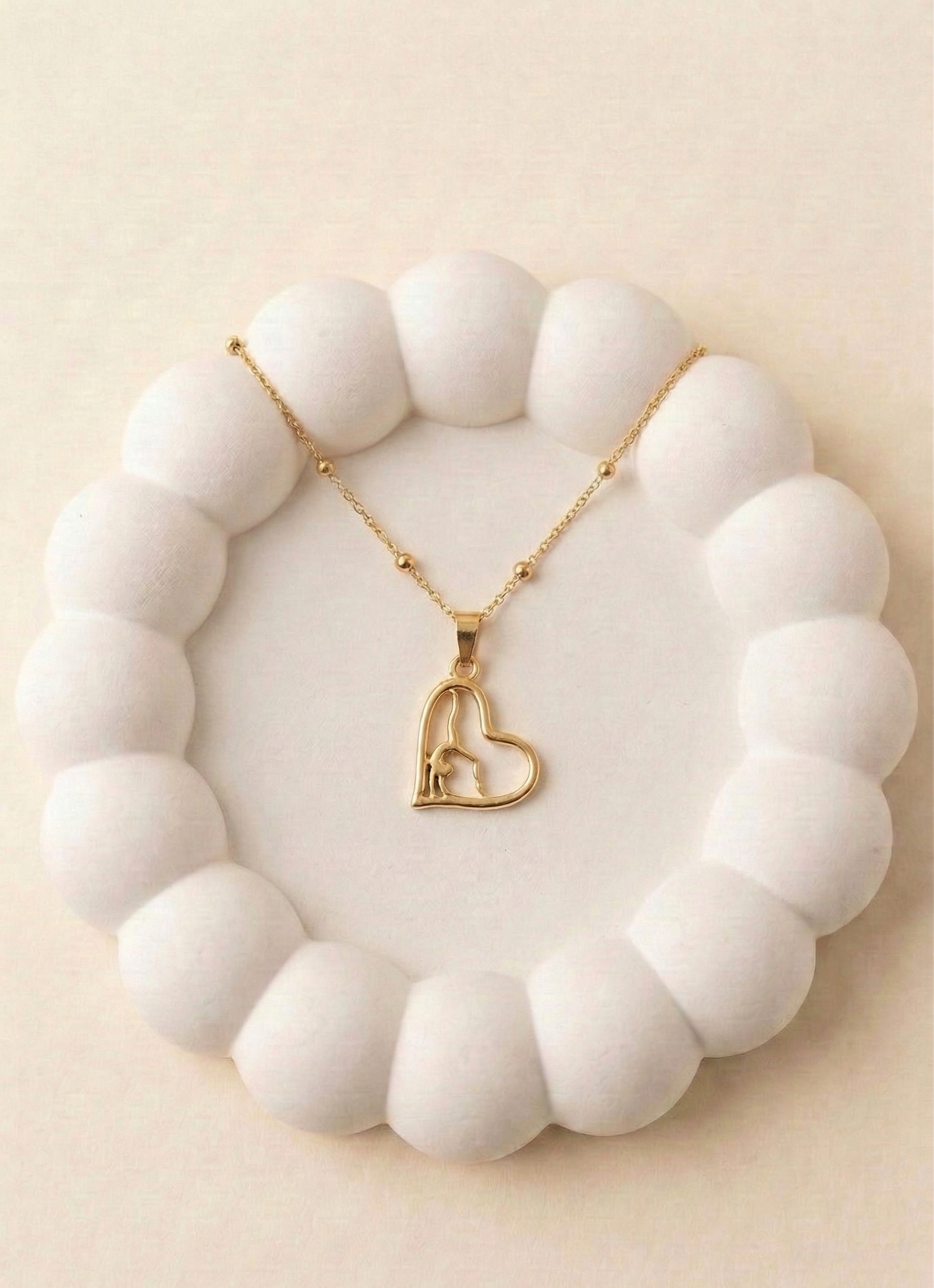 Golden Embrace Heart Necklace