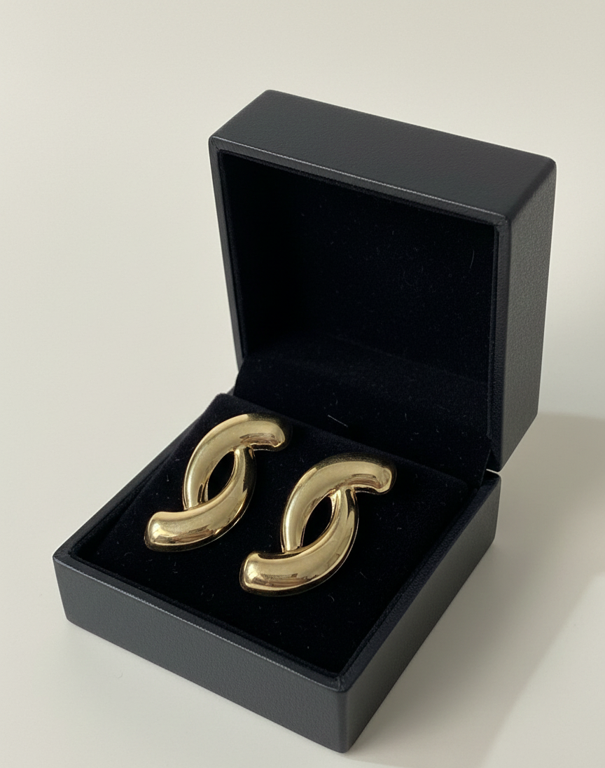 Golden Twist Hoop Earrings