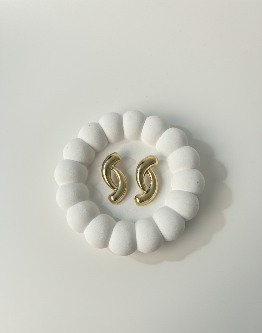 Golden Twist Hoop Earrings