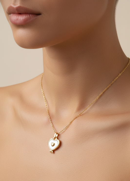 Golden Aura Heart Necklace