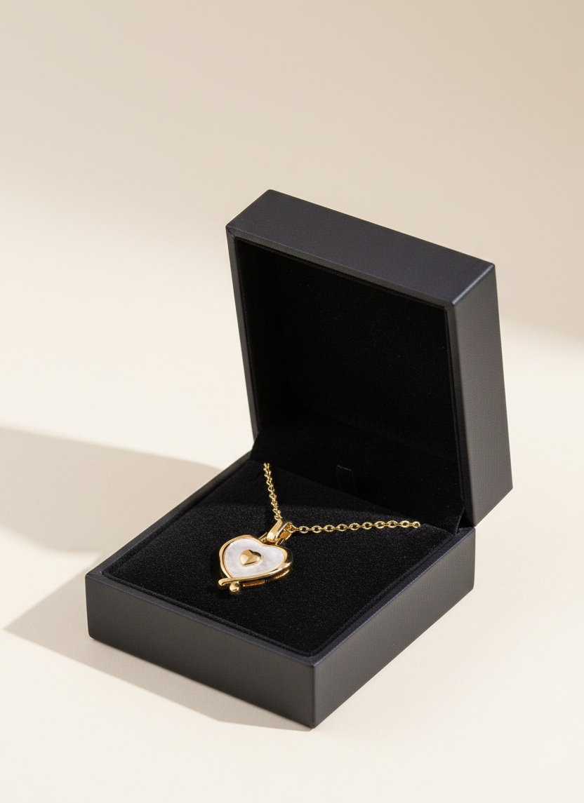 Golden Aura Heart Necklace