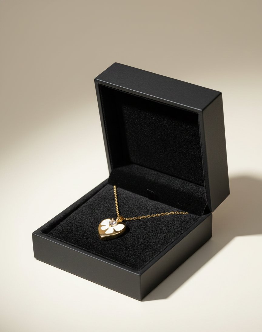 Floral Heart Spark Necklace
