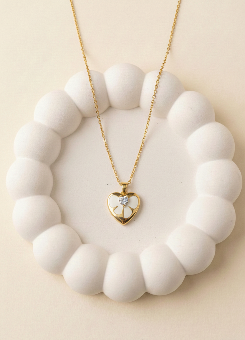 Floral Heart Spark Necklace