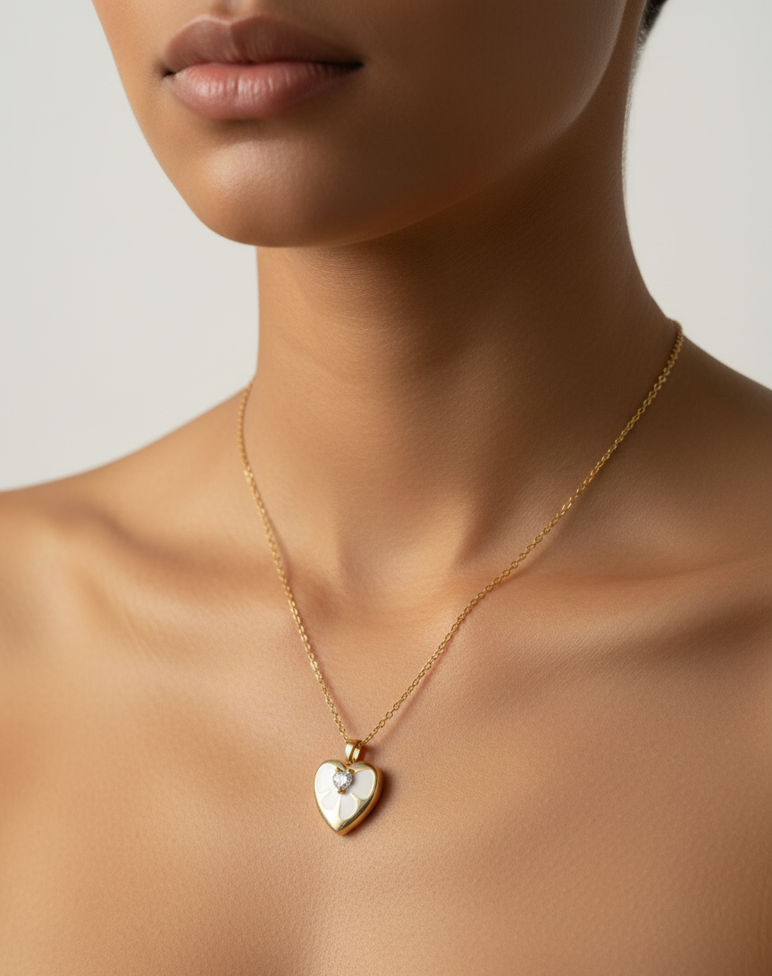 Floral Heart Spark Necklace