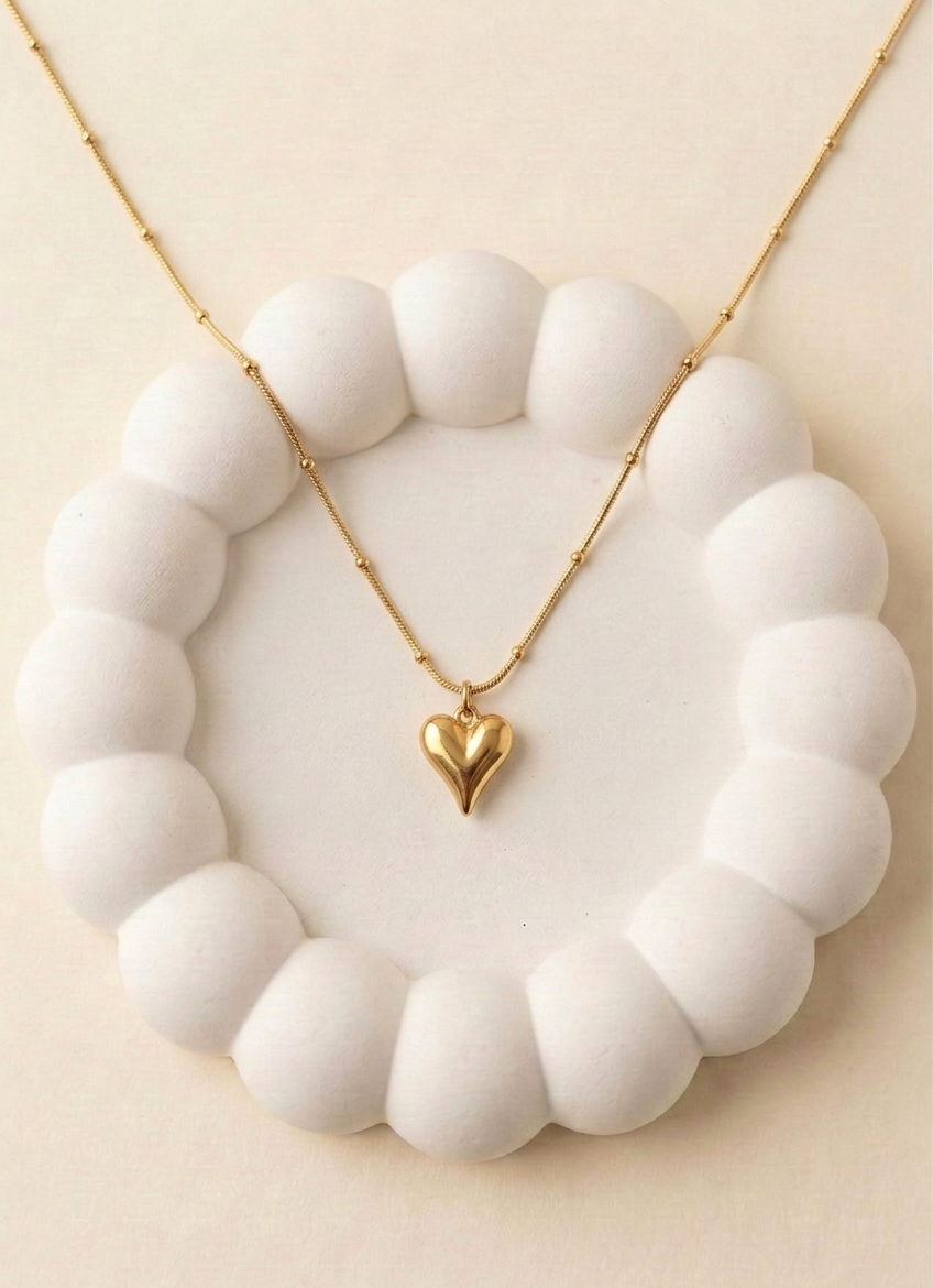 Golden Royal Heart Necklace