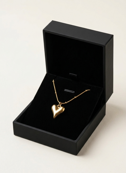 Golden Royal Heart Necklace