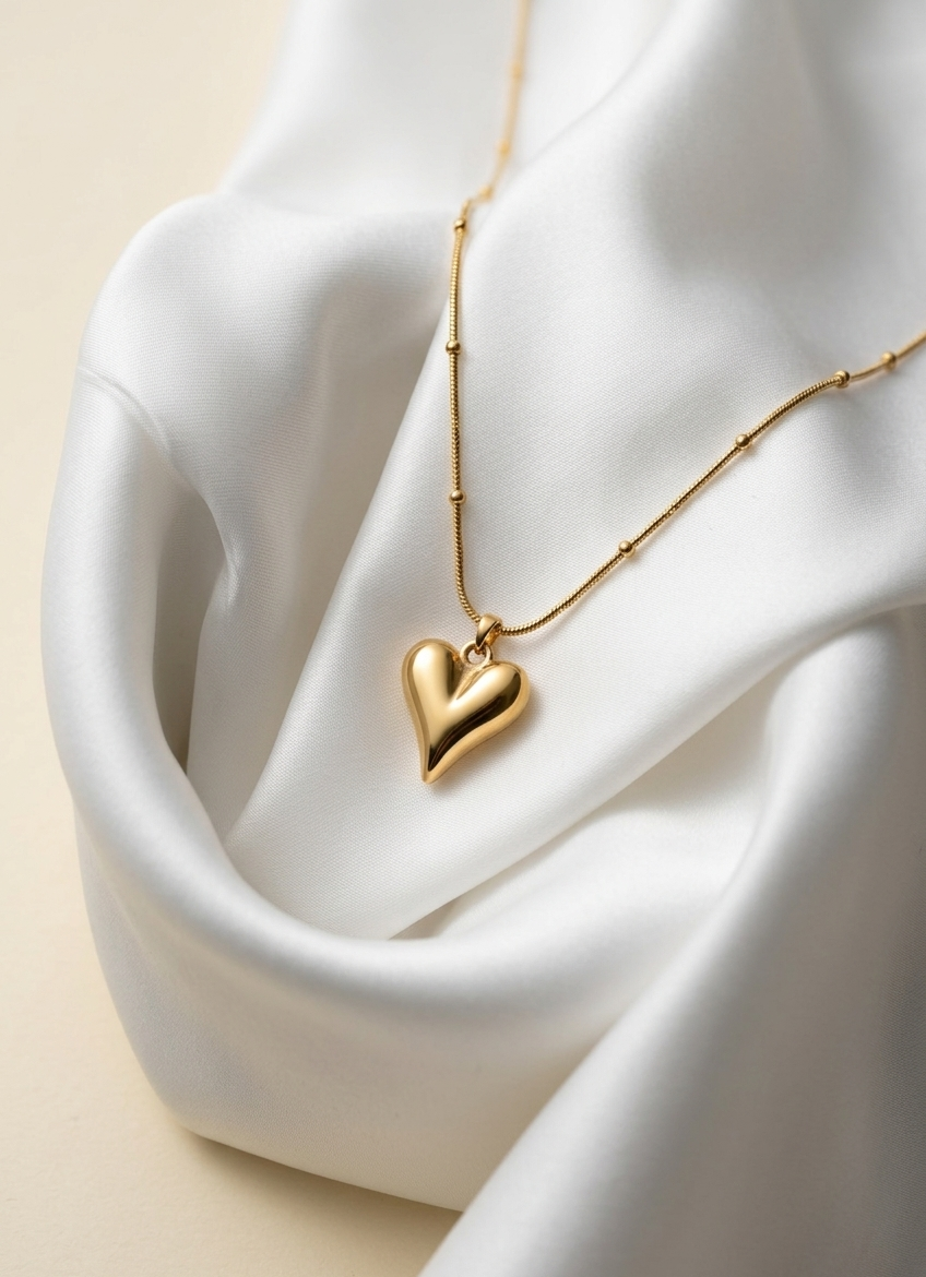 Golden Royal Heart Necklace