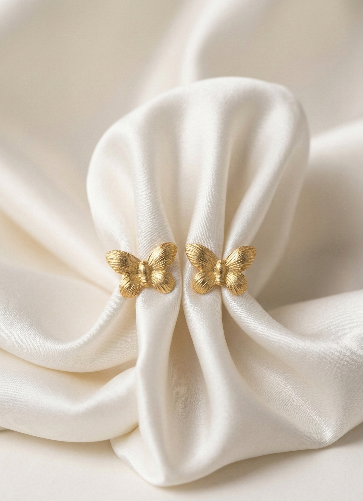Mini Butterfly Charm Hoops
