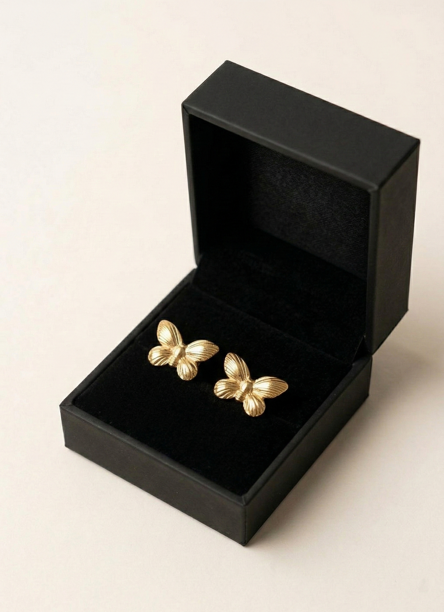 Mini Butterfly Charm Hoops