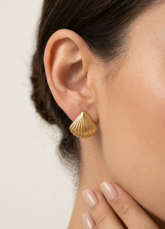 Golden Shore Hoop Earrings