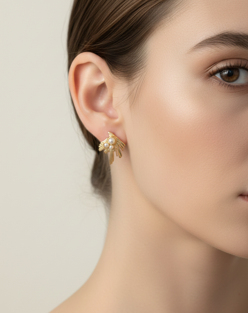 Royal Pearl Drop Earrings