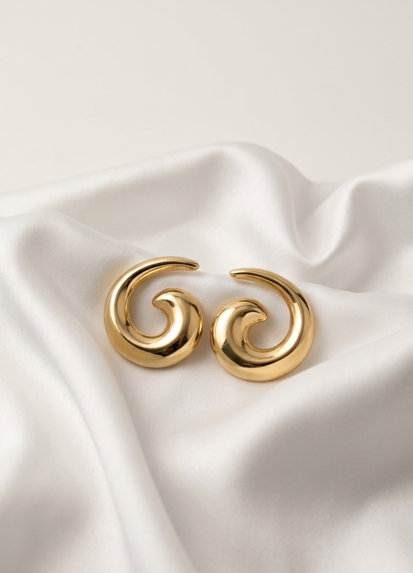 Golden Wave Earrings