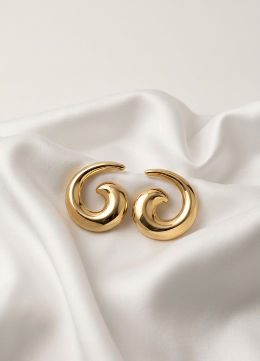 Golden Wave Earrings