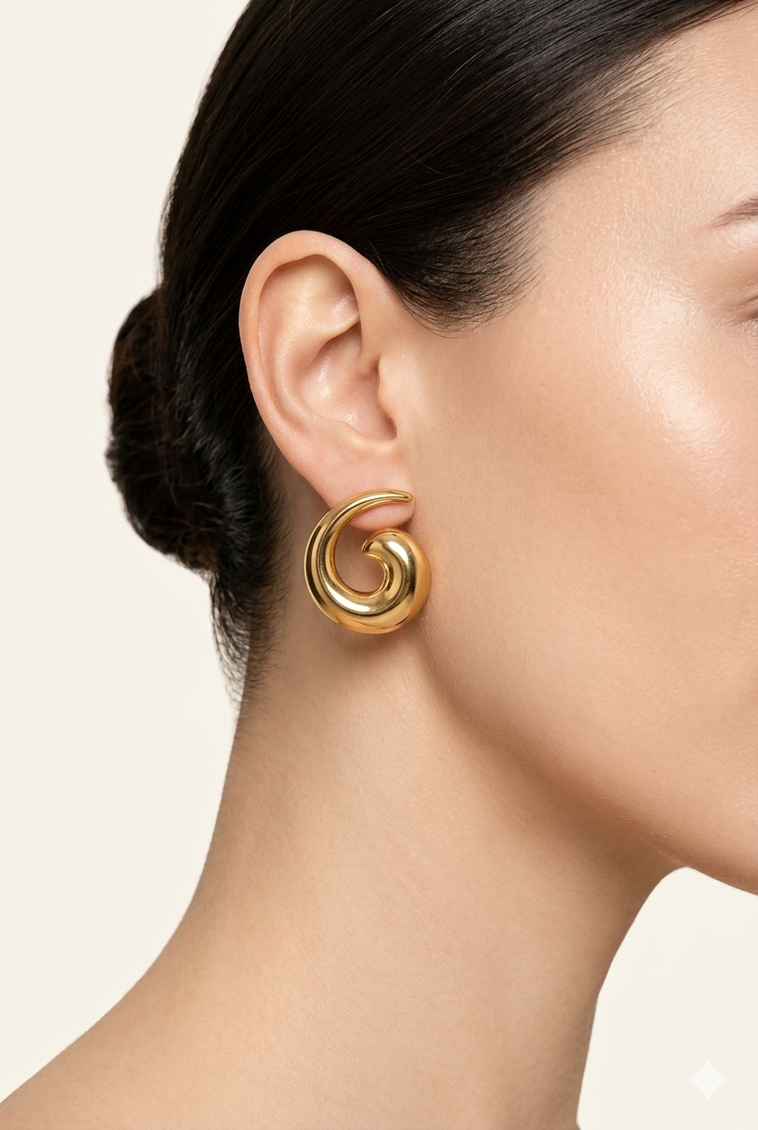 Golden Wave Earrings