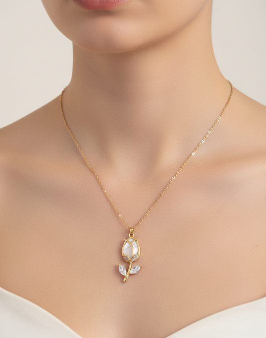Crystal Rose Necklace