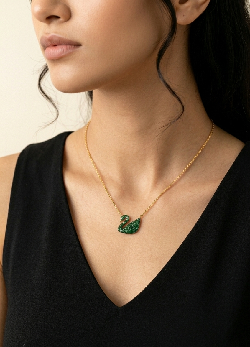Emerald Royale Duck Necklace