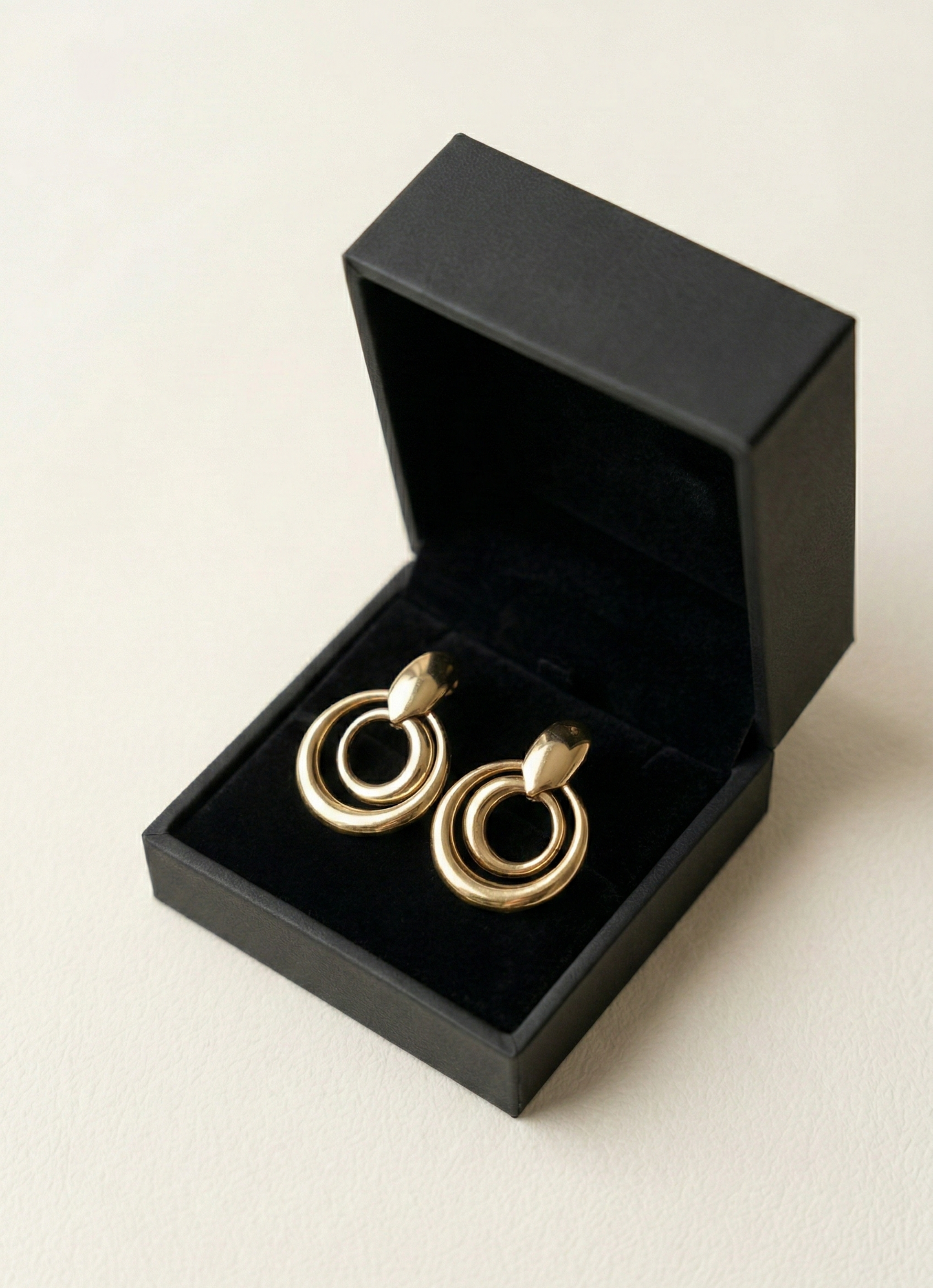 Golden Duo Circle Earrings
