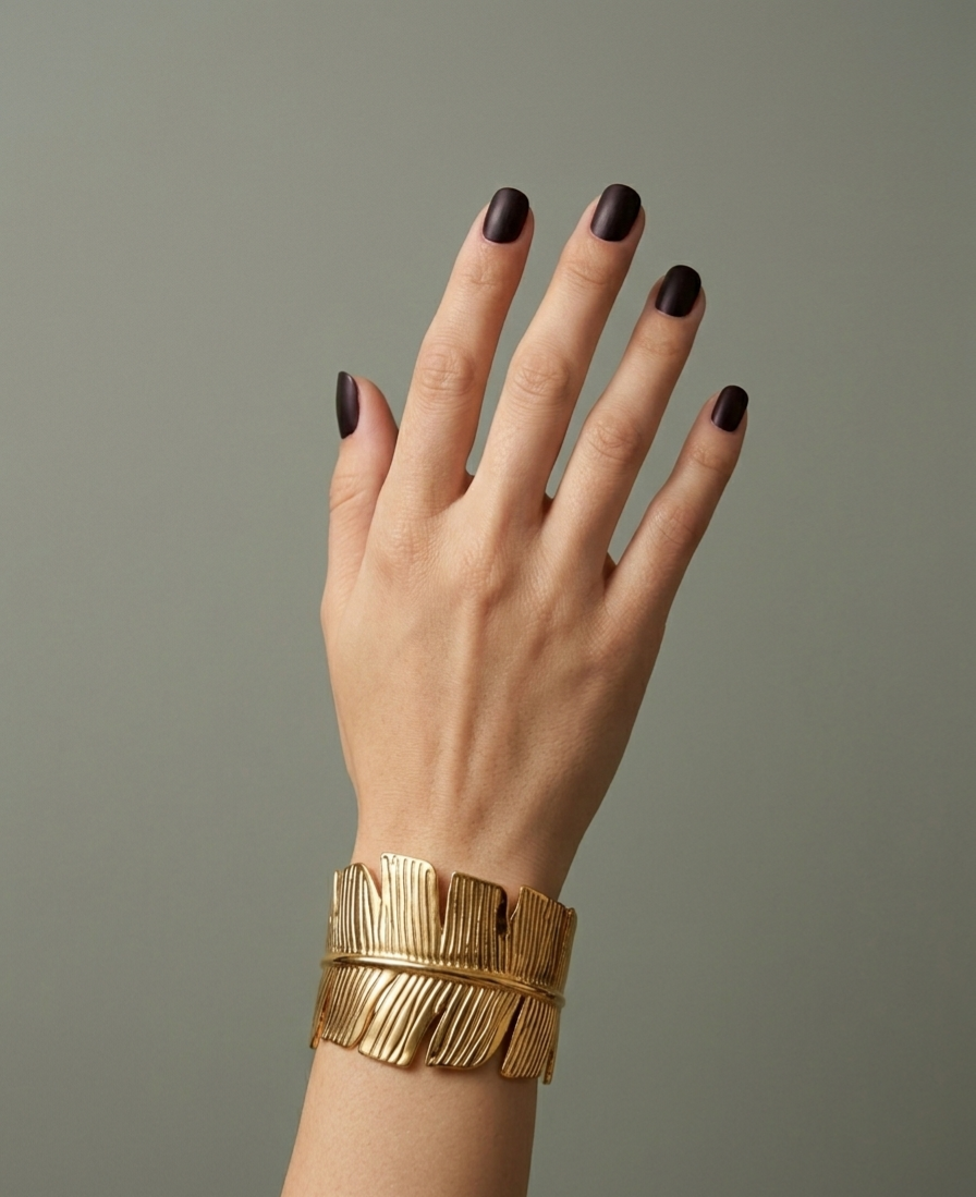 Golden Leaf Cuff Bracelet
