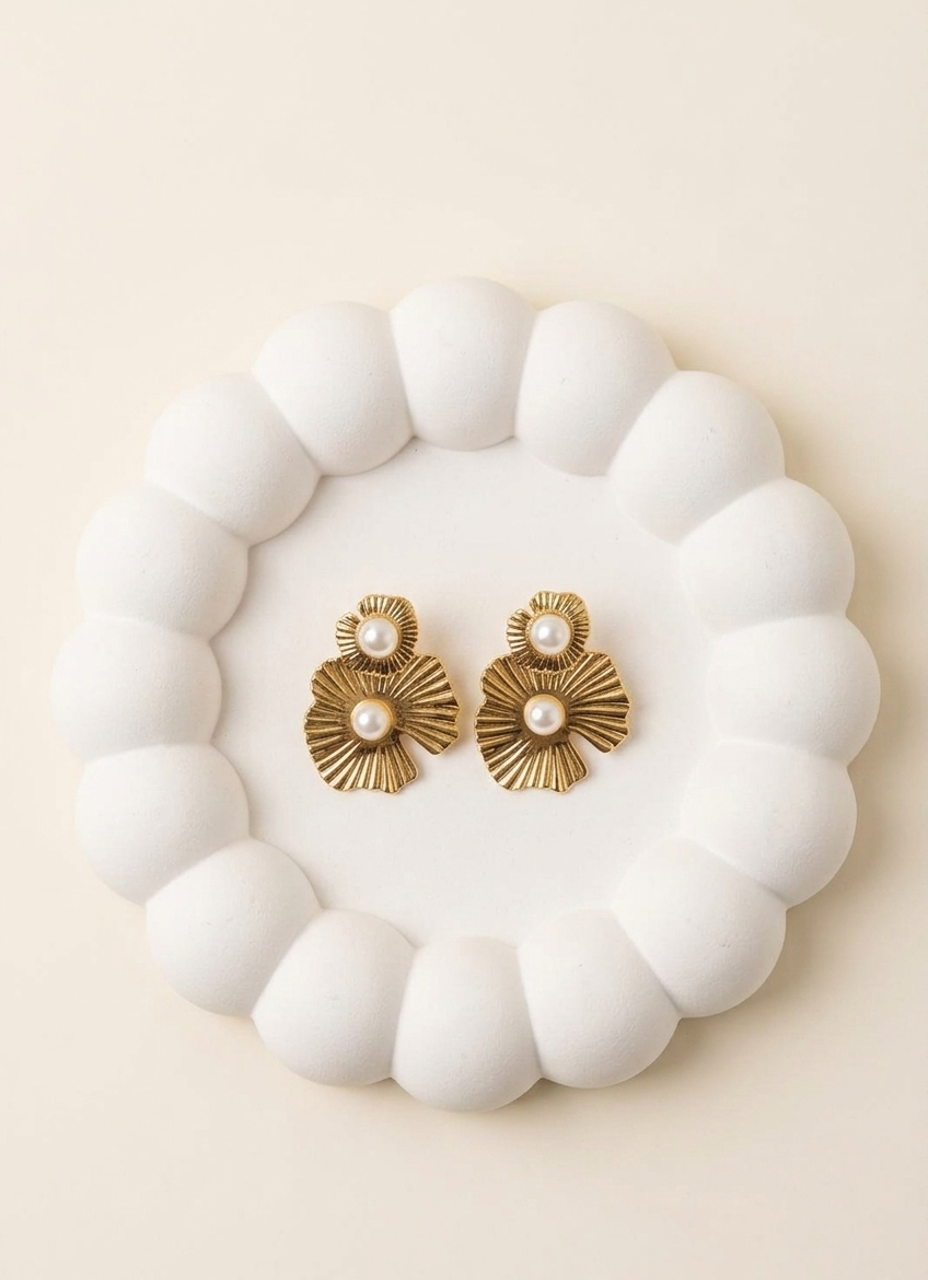 Royal Duo Pearl Earrings