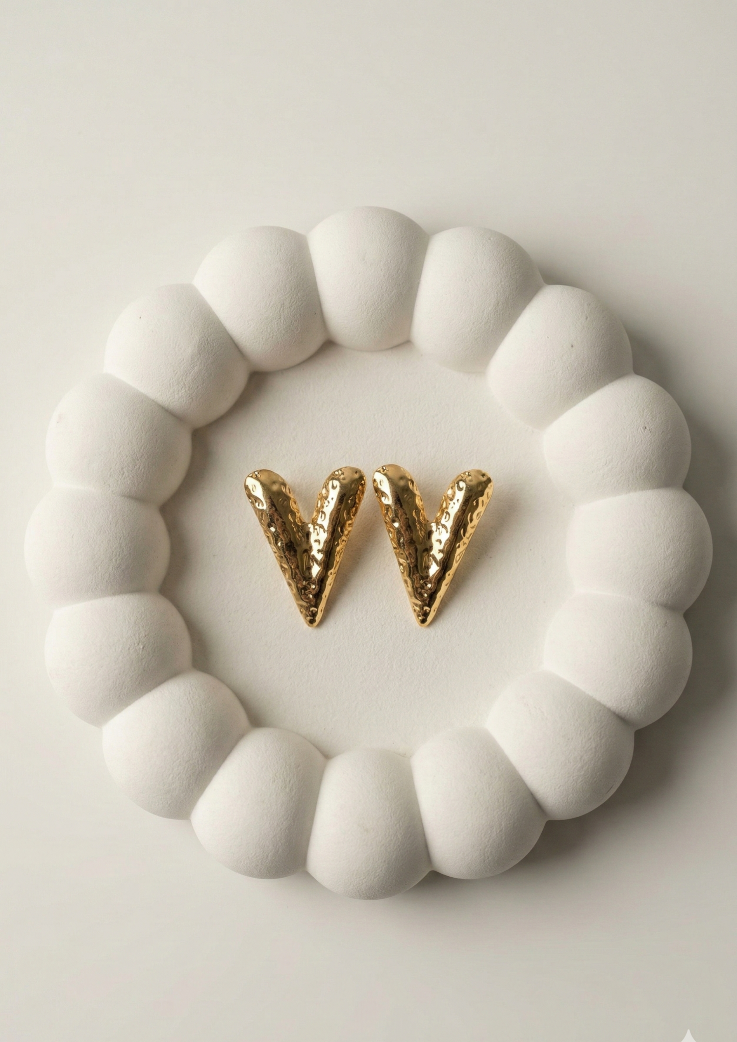 Golden V Drop Earrings