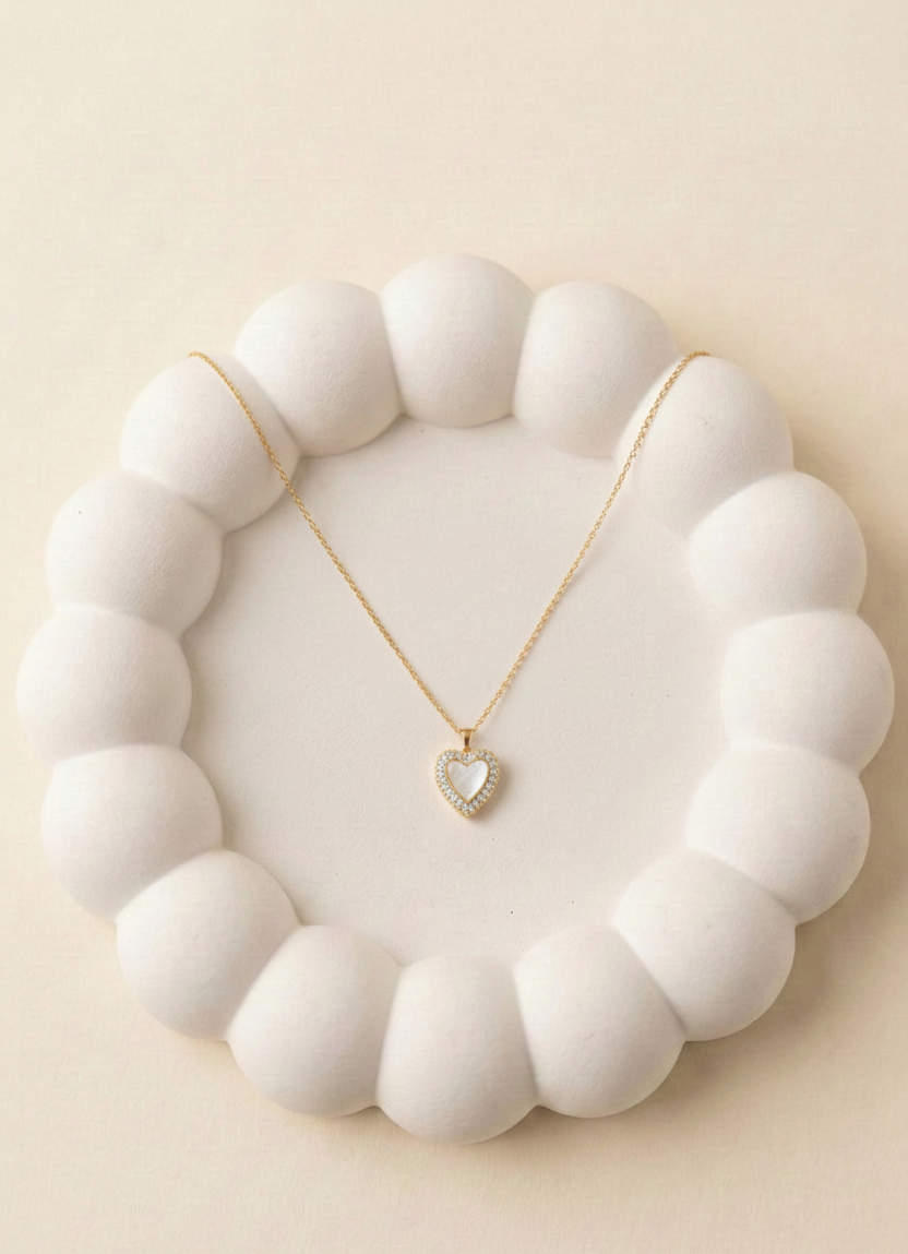 Snow Heart Spark Necklace