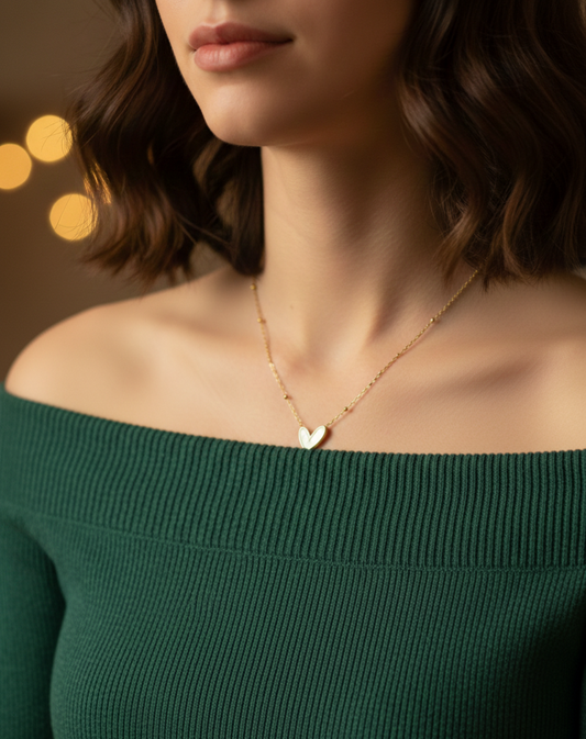 Snow Heart Necklace