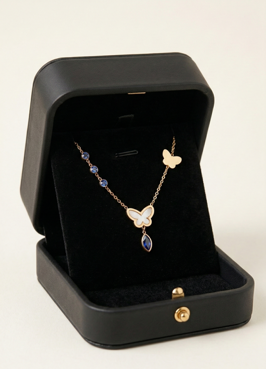 Azure Butterfly Necklace