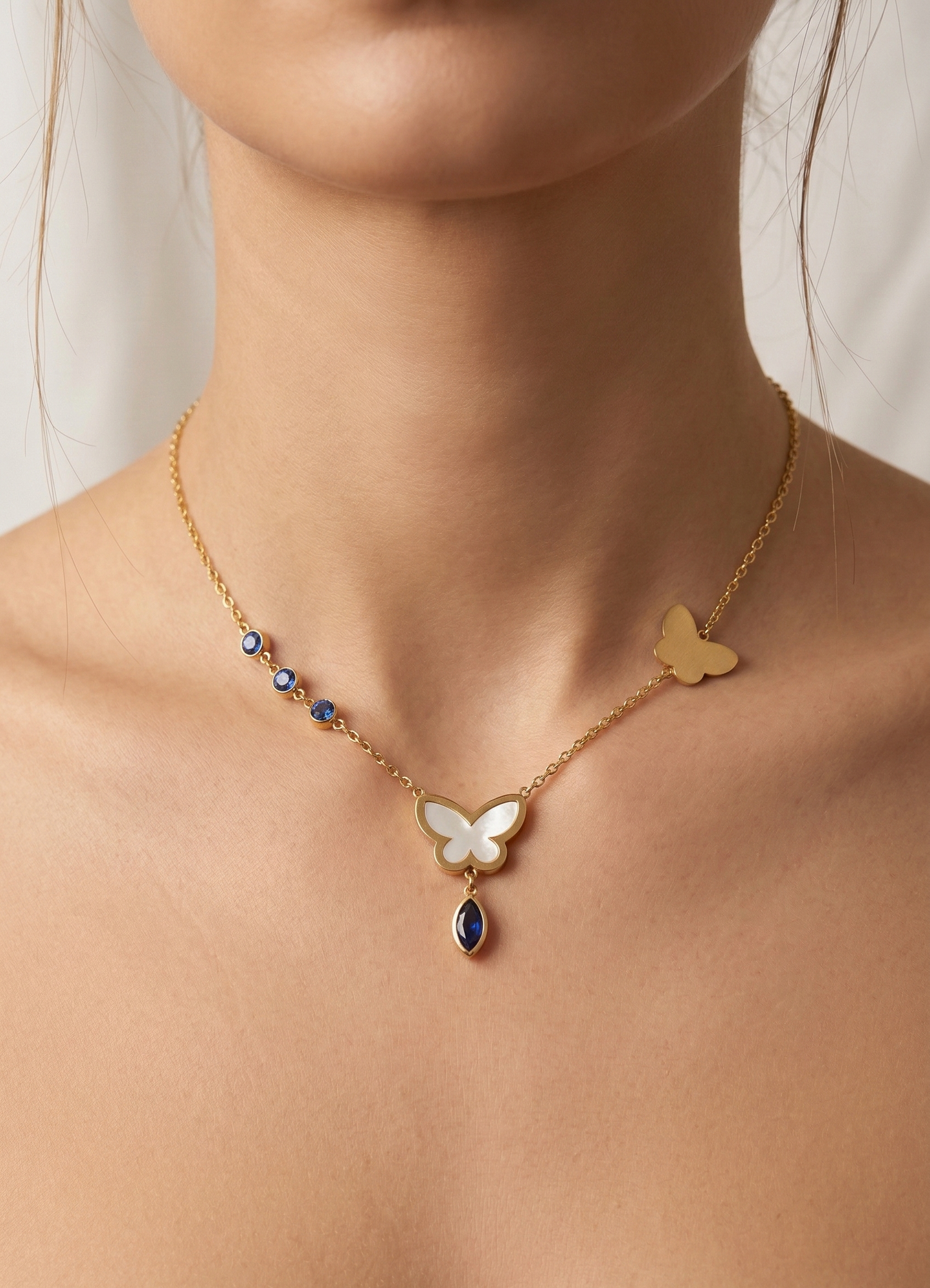 Azure Butterfly Necklace