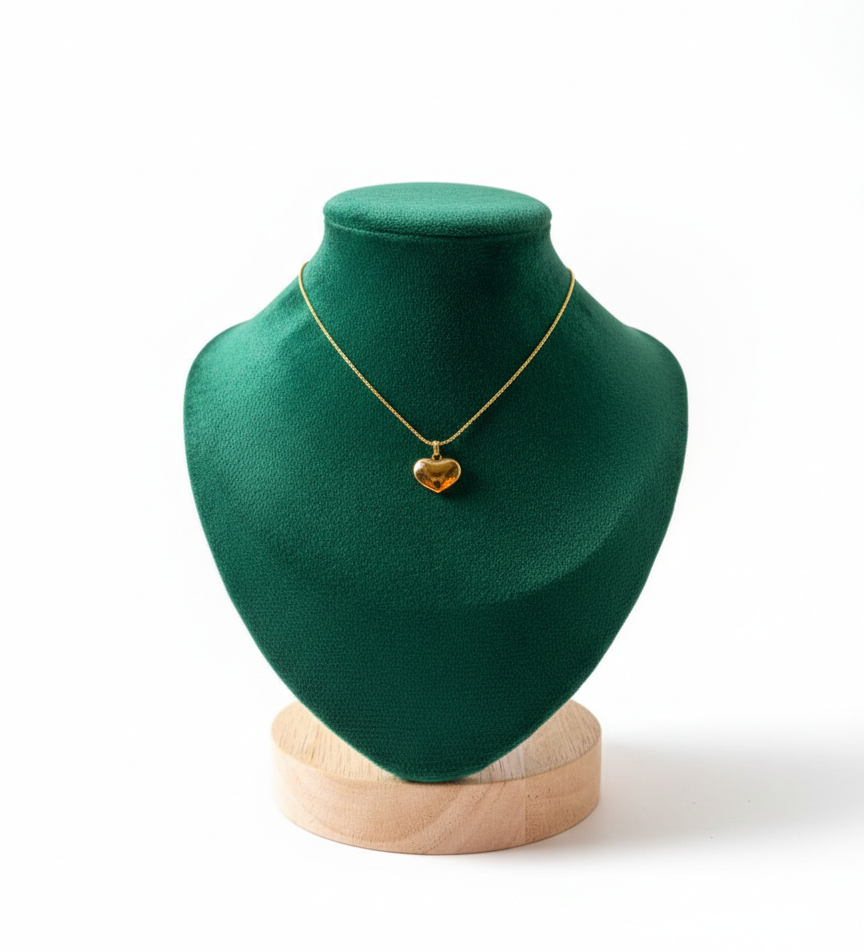 Black Heart Pendant Necklace