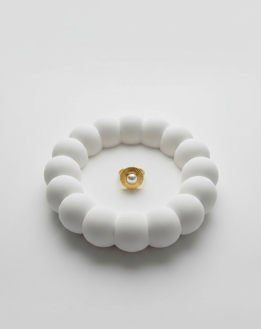 Pearl Halo Ring
